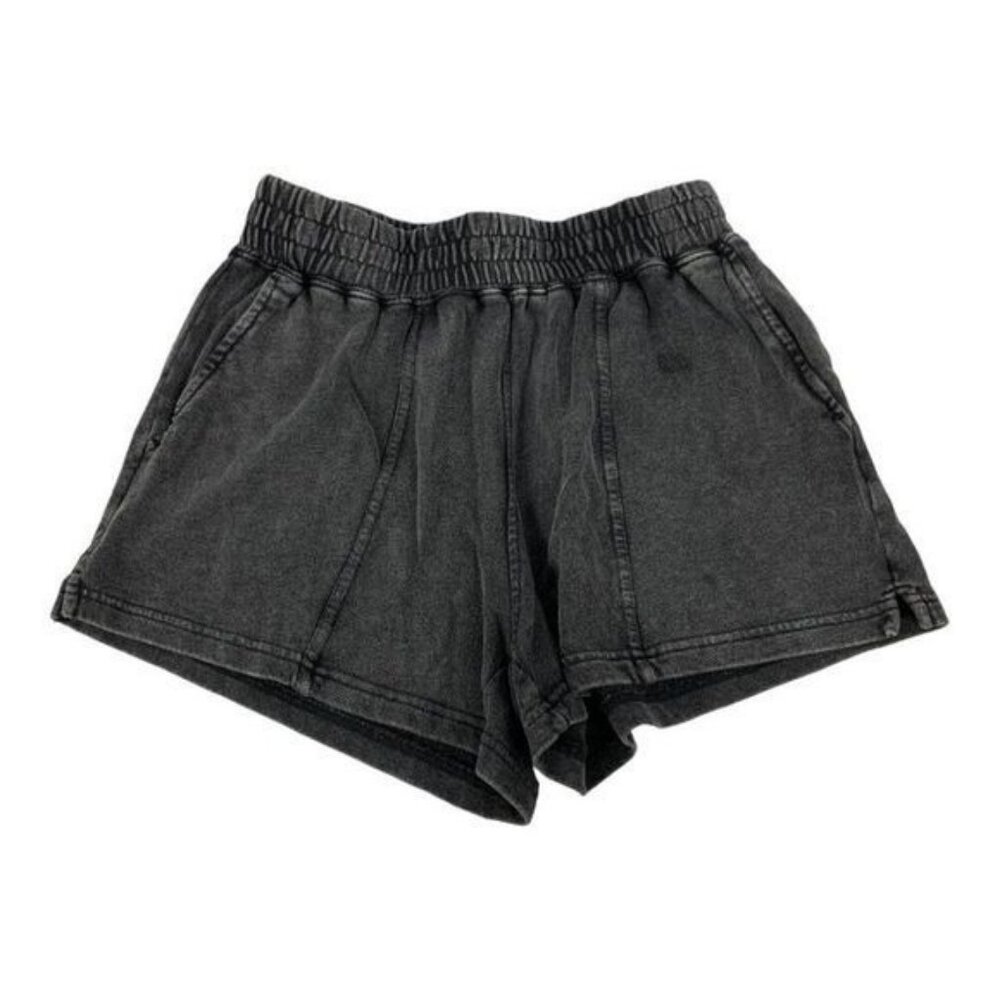 Time And Tru Womens Black Elastic Waist Cotton Shorts Size Small